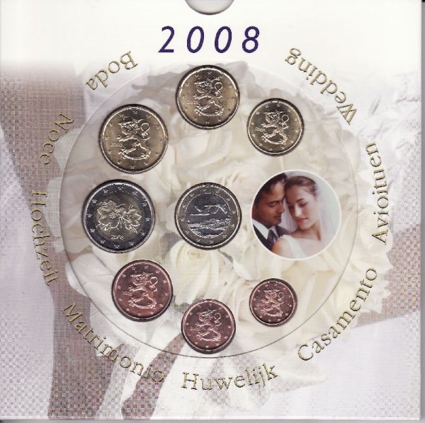 (afbeelding voor) Huwelijksset Finland 2008 BU uitgave De Ruiter